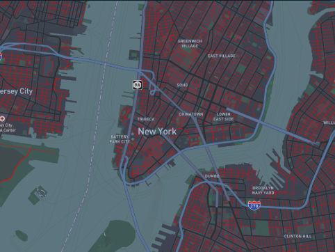 I wanted to represent trafic on the roeds and chose cities with the most traffic in the world, Here is New York